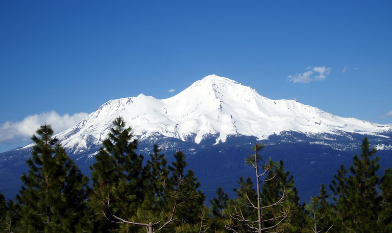 Mount Shasta with snow